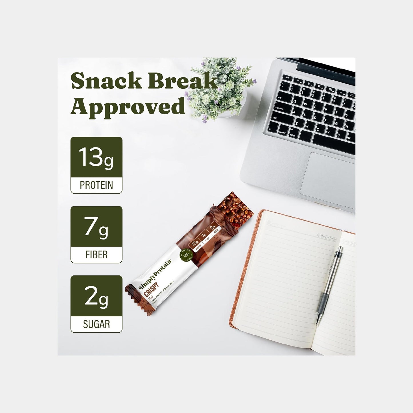 Simply Protein Crispy Vegan Protein Bars – Variety Pack, 3 Flavors, Plant-Based