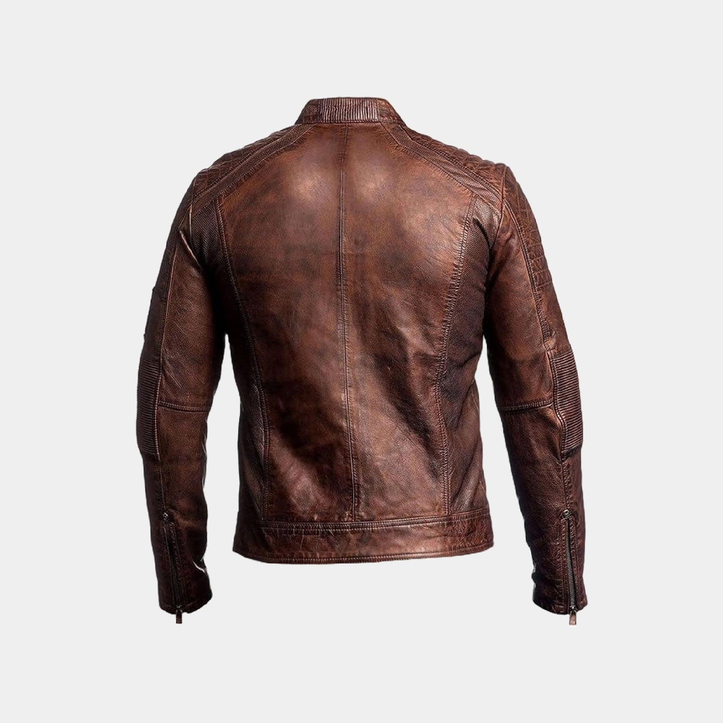 Prospeed Men’s Vintage Lambskin Leather Biker Jacket