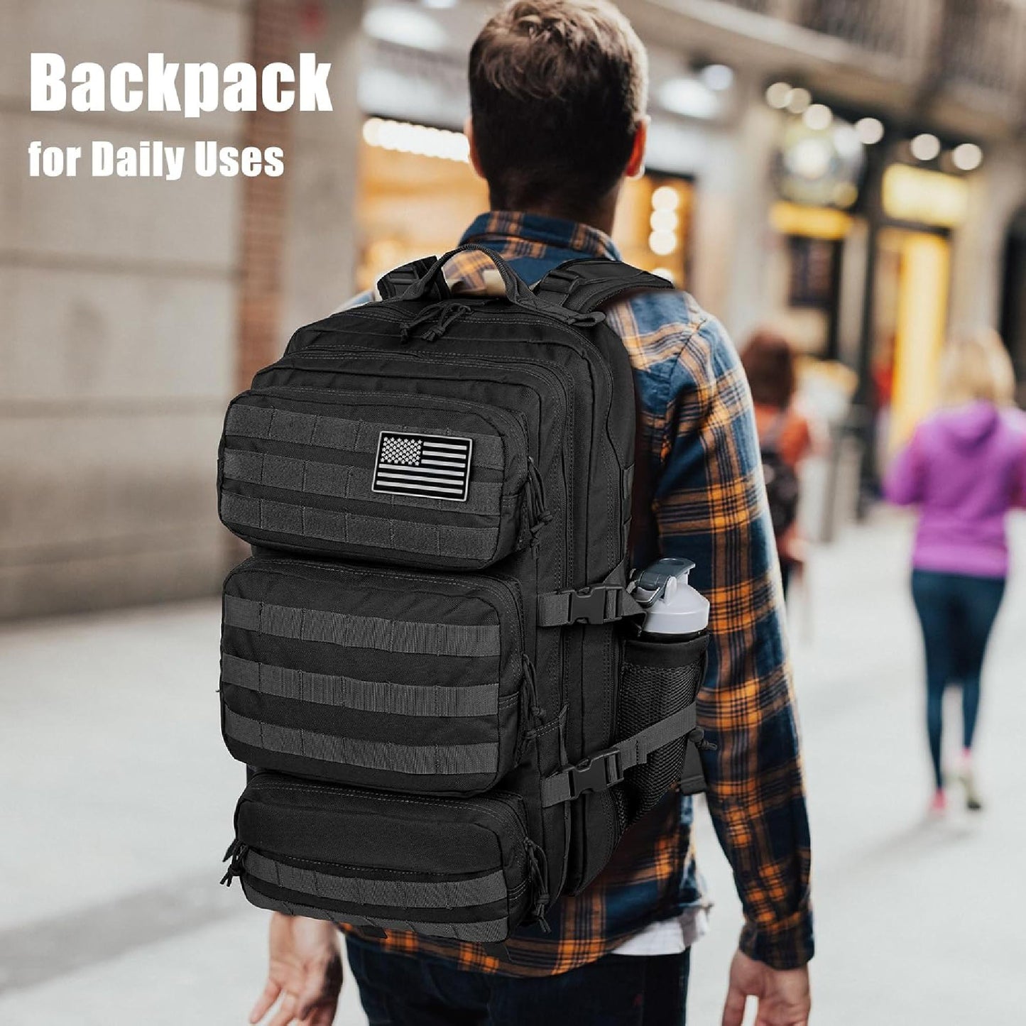 50L Military Tactical Backpack – Heavy Duty, Water Resistant, 3-Day Assault Pack for Men