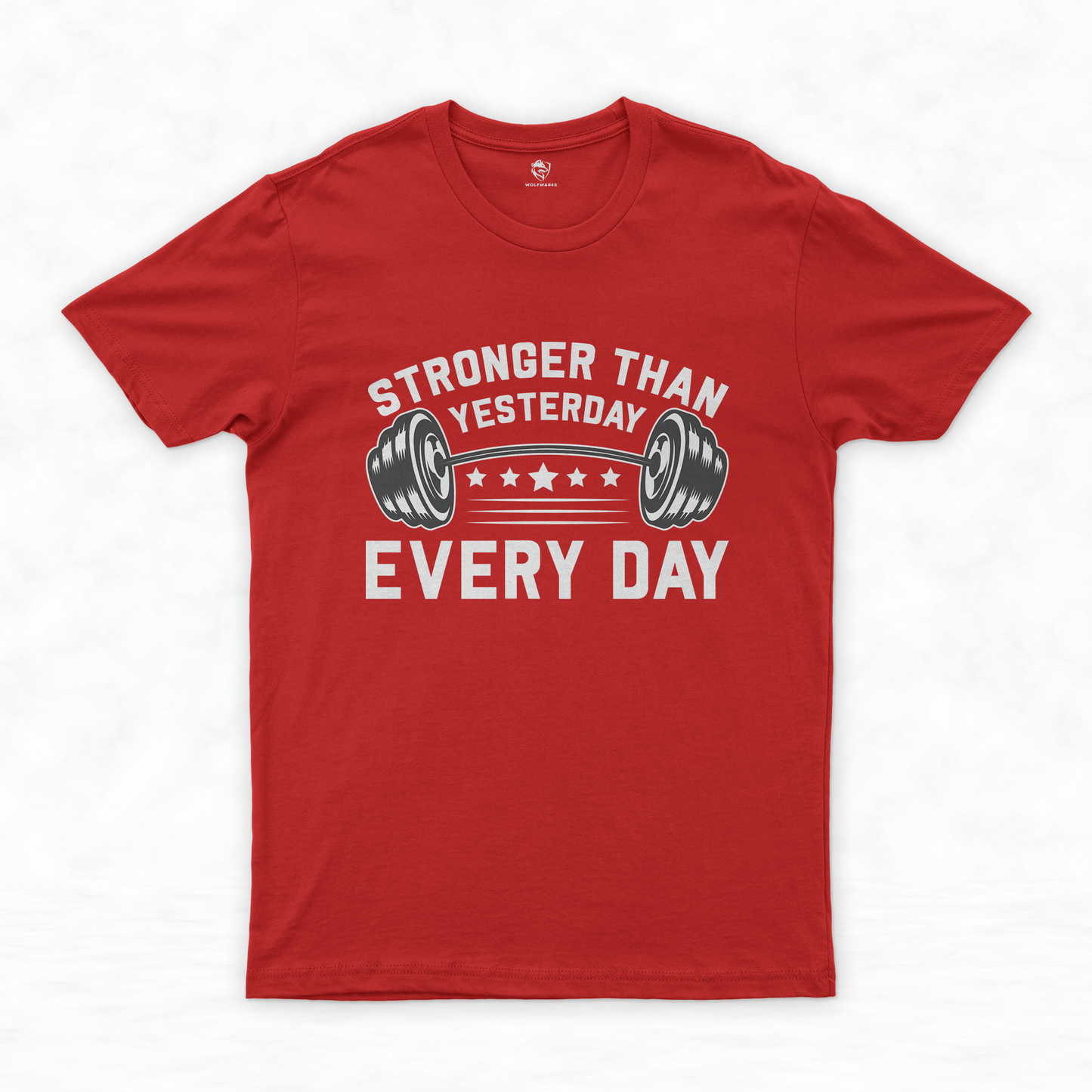 Stronger Than Yesterday: Powerlifting Tee for Gym Enthusiasts