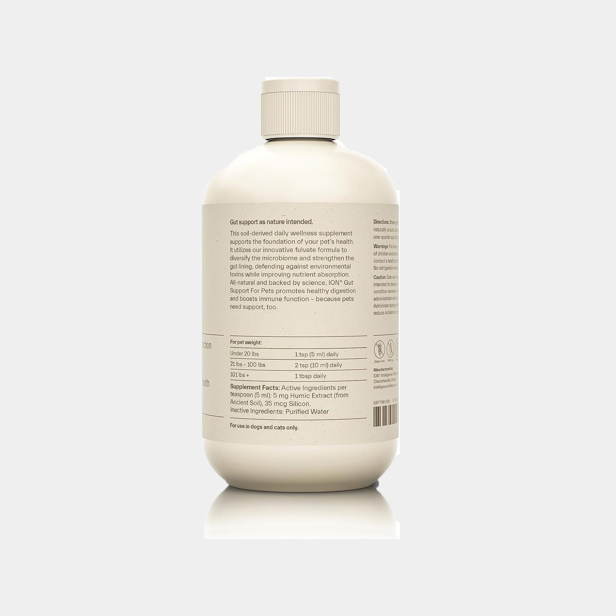 ION Gut Support Liquid Probiotics for Pets – Digestive, Skin & Immune Health for Dogs & Cats