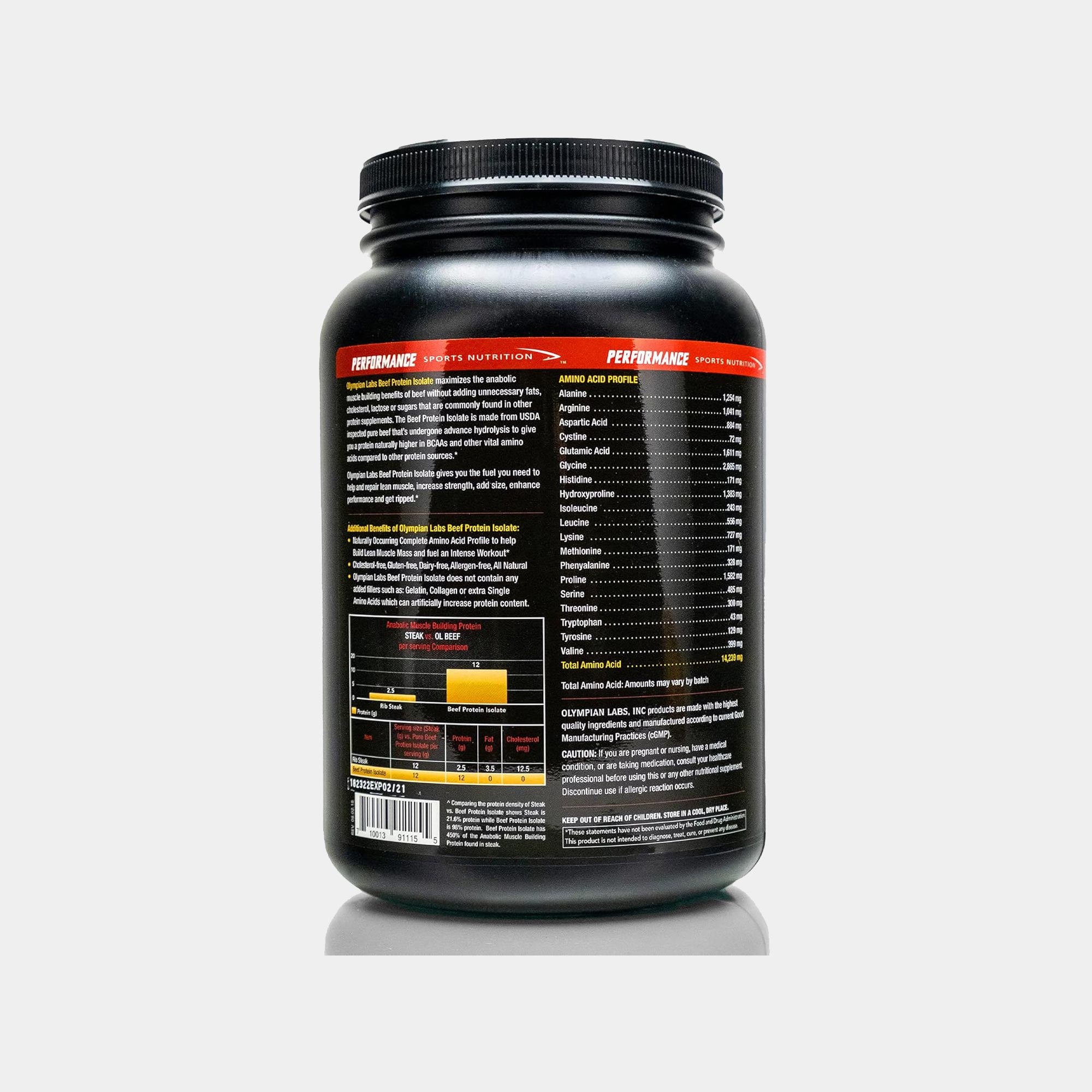 Olympian Labs Beef Protein Isolate Powder – 24g Protein