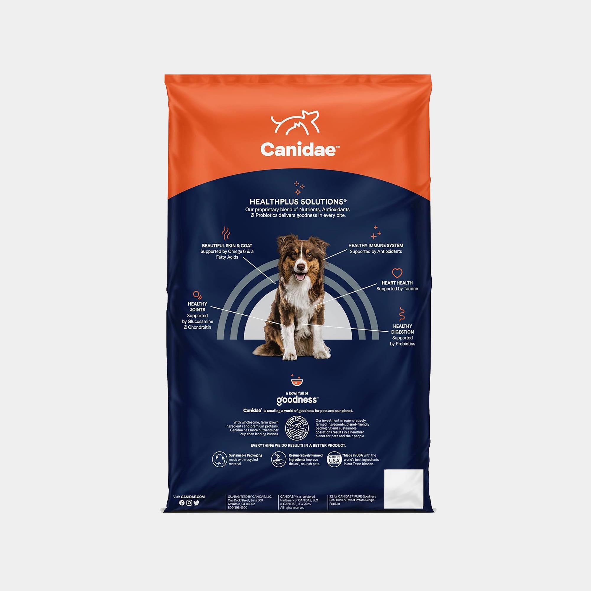 Canidae Pure Limited Ingredient Adult Dog Food – Real Duck & Sweet Potato, Grain-Free (22 lbs)