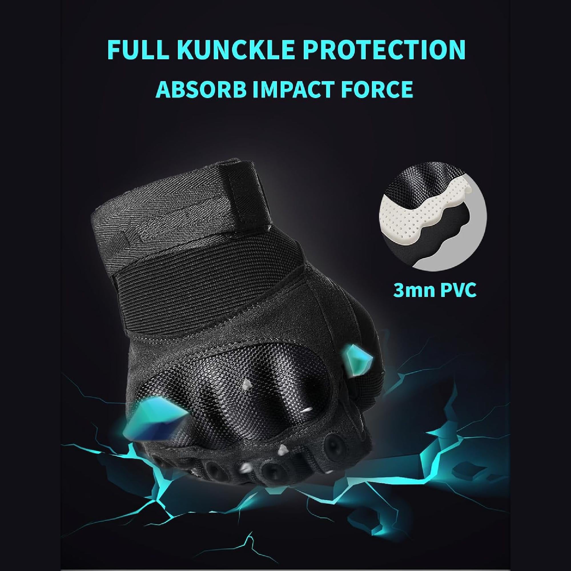 Prospeed Tactical Gloves – Hard Knuckle Shooting & Motorcycle Gloves with Leather Palm
