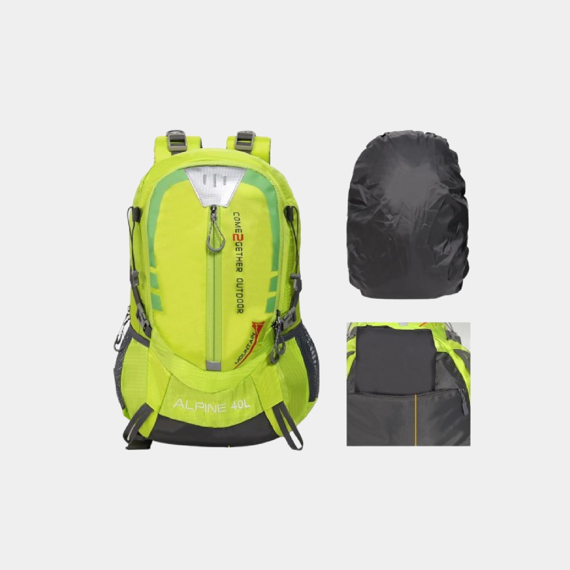 40L Hiking Backpack with Rain Cover – Lightweight Outdoor Camping & Travel Daypack